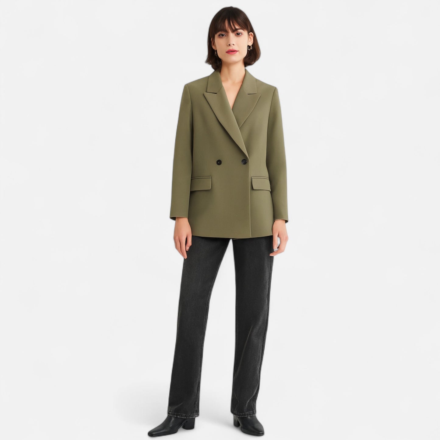 Velclairemode | Blazer Manteau Femme Double Boutonnage – Structure Élégante & Intemporelle
