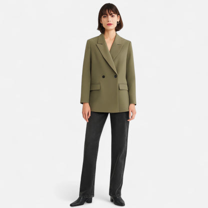 Velclairemode | Blazer Manteau Femme Double Boutonnage – Structure Élégante & Intemporelle
