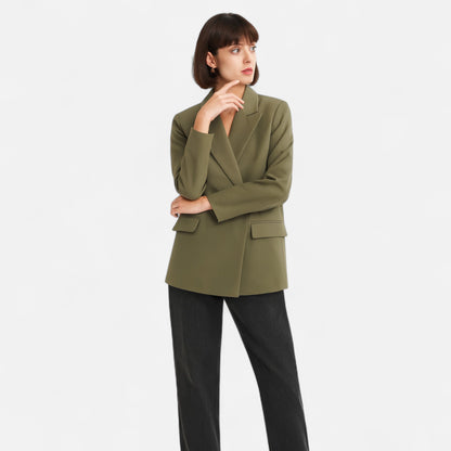 Velclairemode | Blazer Manteau Femme Double Boutonnage – Structure Élégante & Intemporelle
