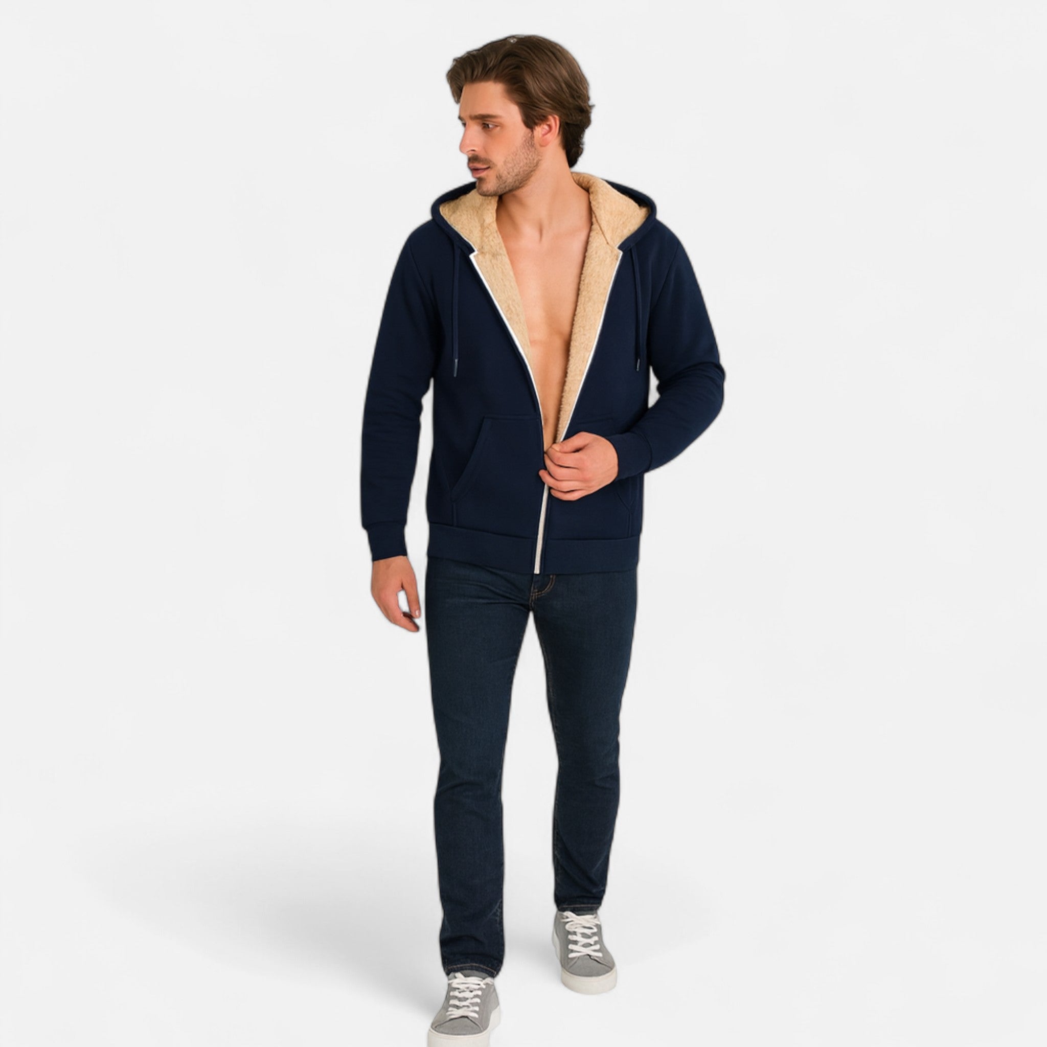 Velclairemode | Veste Unisexe à Capuche en Laine d’Agneau – Chaleur Douillette & Esprit Cocooning