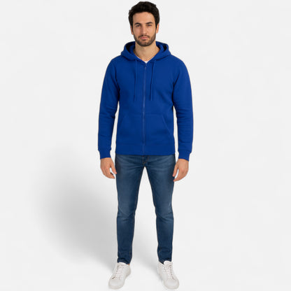 Velclairemode | Sweat Zippé à Capuche Unisexe – Confort Minimaliste & Style Urbain