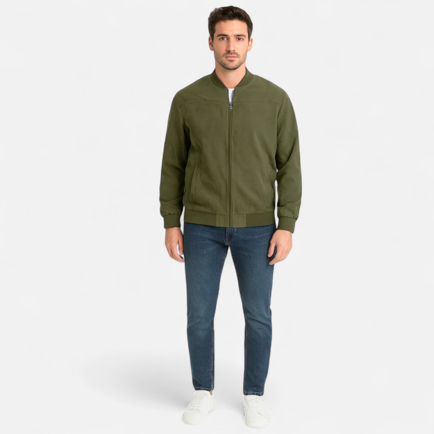 Velclairemode | Veste Homme en Suédine Zippée – Sobriété Texturée & Élégance Décontractée