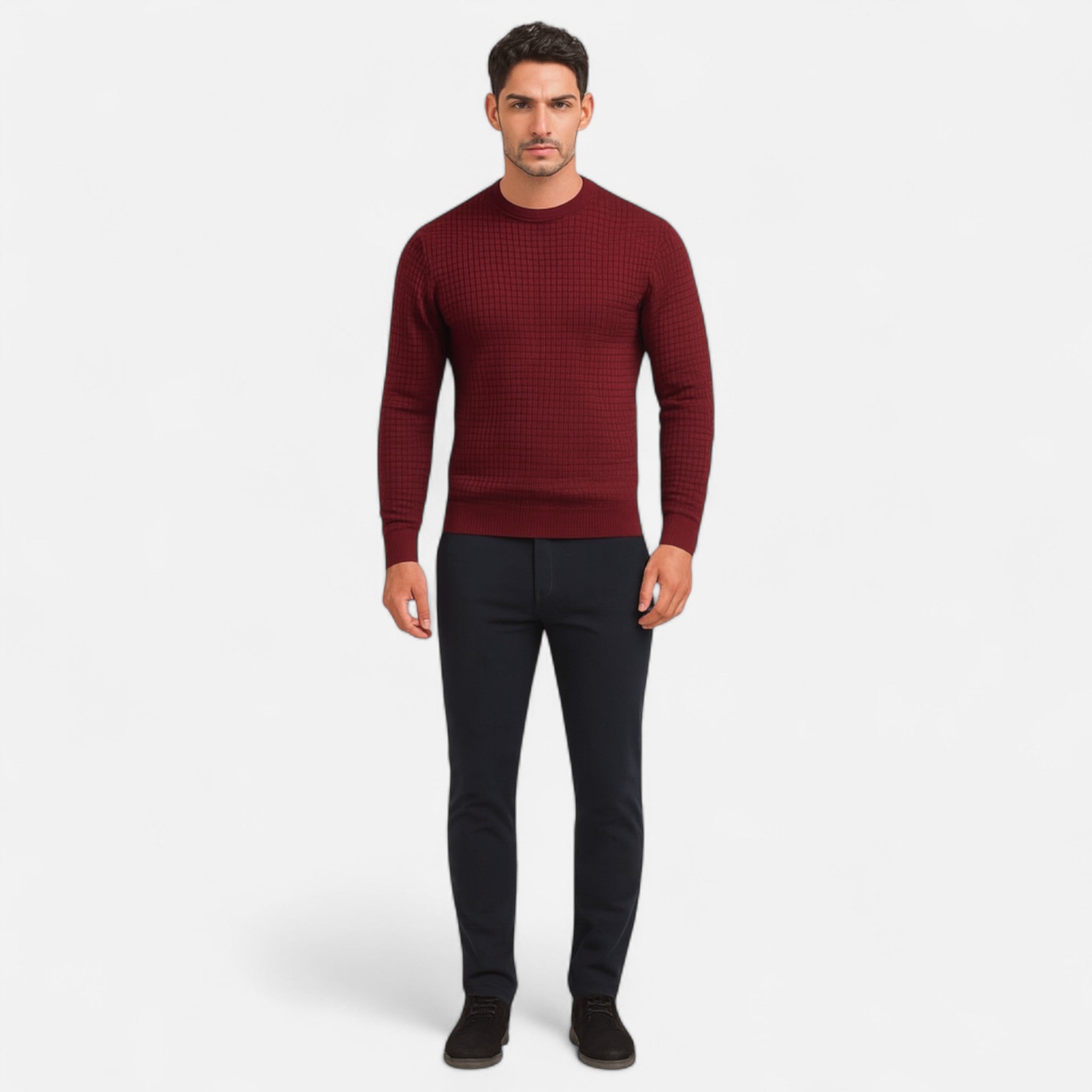 Velclairemode | Sweatshirt Homme Col Rond – Minimalisme Sculpté & Confort Haut de Gamme