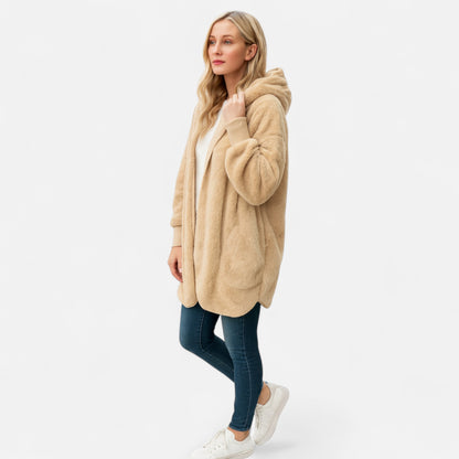 Velclairemode | Veste Cardigan Femme Double Polaire – Douceur Enveloppante & Élégance Cocooning