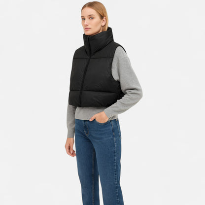 Velclairemode | Veste Courte Matelassée Femme – Col Montant & Chaleur Nomade