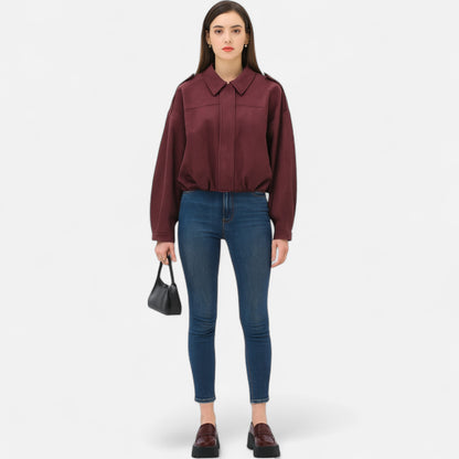 Velclairemode | Veste Femme Suédine Ample – Douceur Tactile & Allure Décontractée