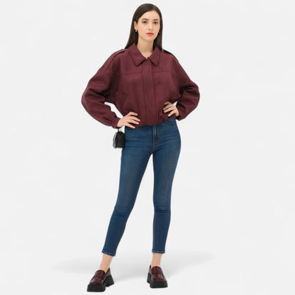 Velclairemode | Veste Femme Suédine Ample – Douceur Tactile & Allure Décontractée
