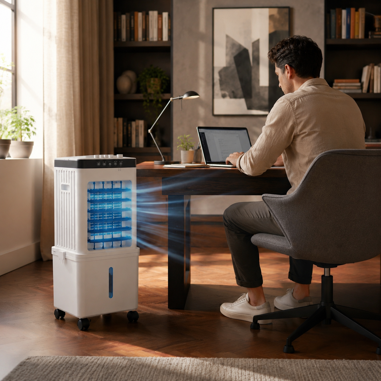 Refrigerador de Ar Portátil 3 em 1 com Controle Remoto