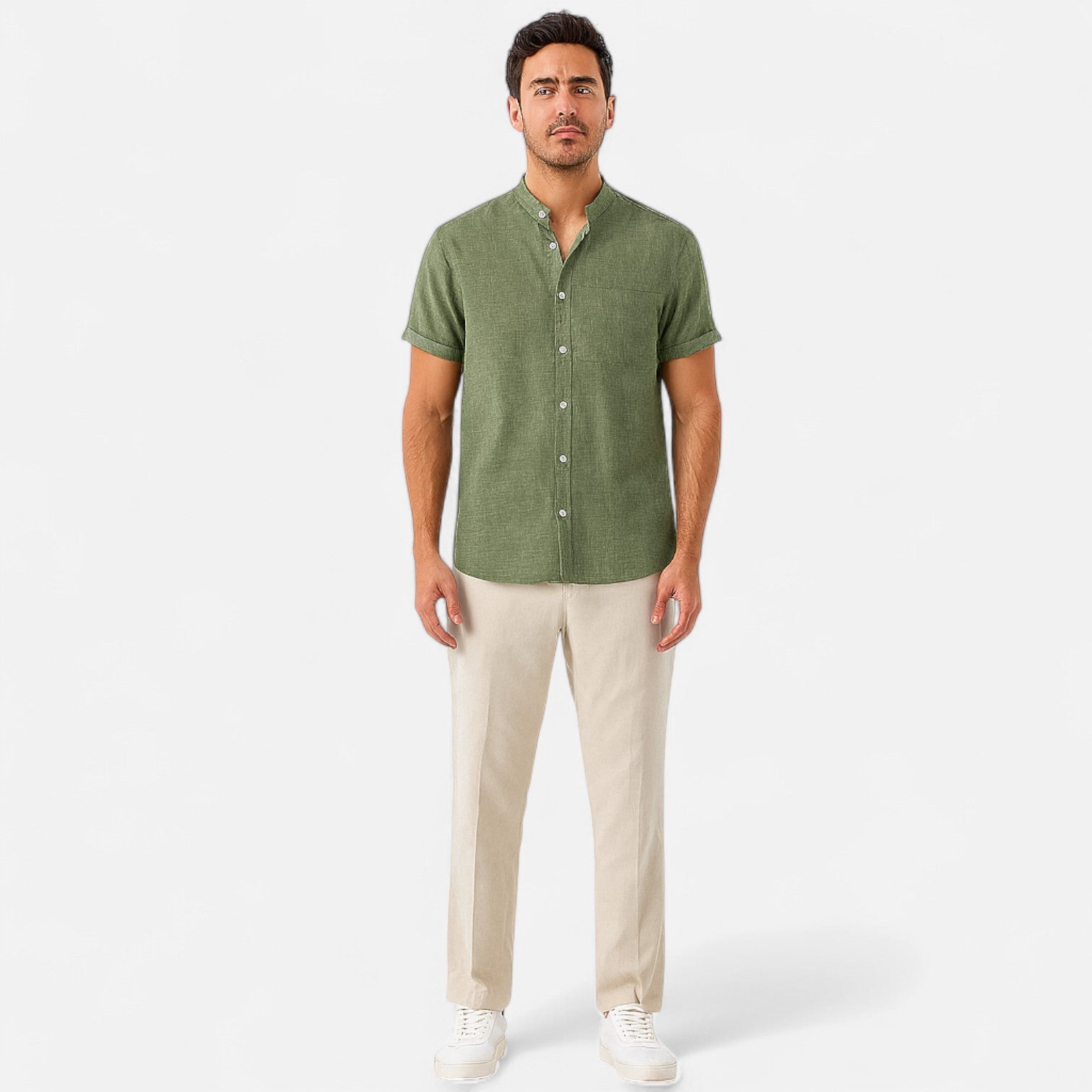 Velclairemode| Men's Natural Linen Tops – Lightweight Elegance, Timeless Summer Comfort