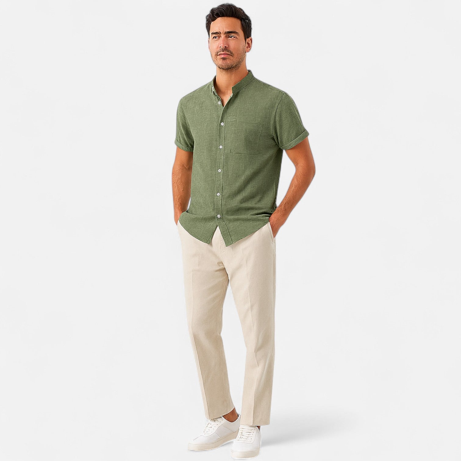 Velclairemode| Men's Natural Linen Tops – Lightweight Elegance, Timeless Summer Comfort