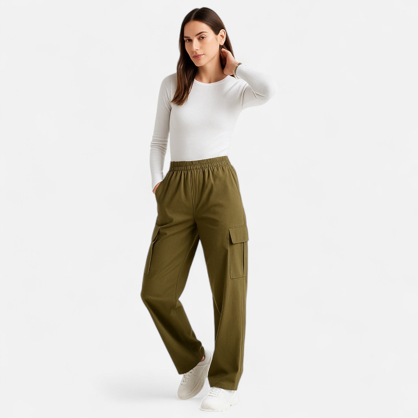 Velclairemode | Pantalon Cargo Femme Baggy Jogger – Chic Décontracté Inspiré Bureau