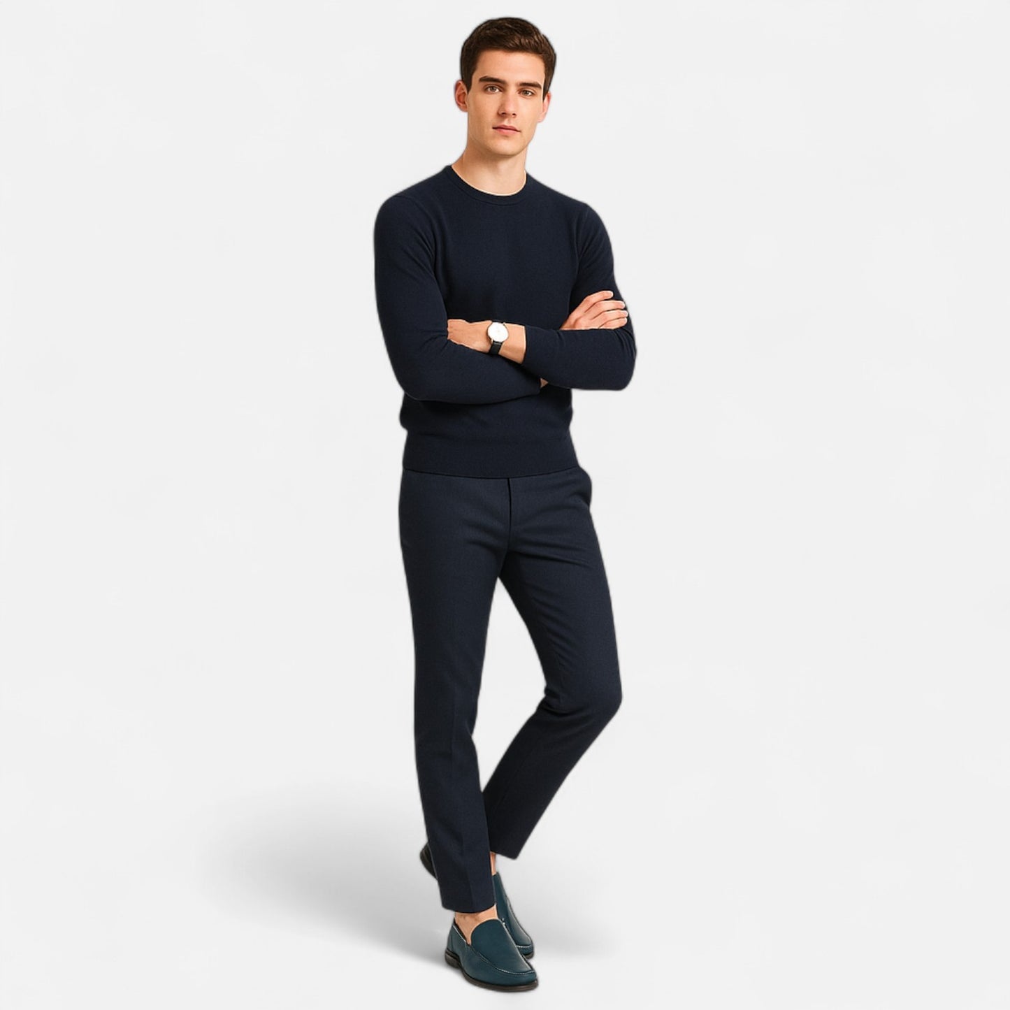 Velclairemode | Chaussures Homme en Cuir Véritable – Mocassins Formels à Enfiler, Élégance de Bureau