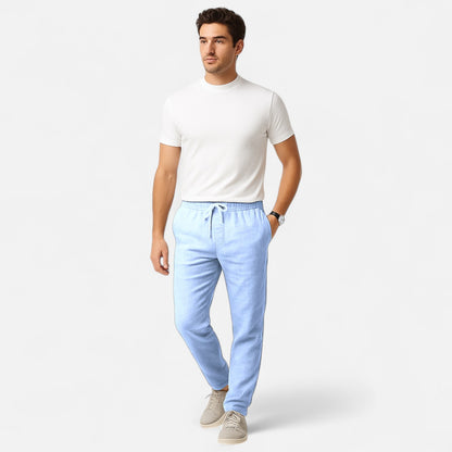 Velclairemode | Pantalon coton‑lin souple coupe heritage