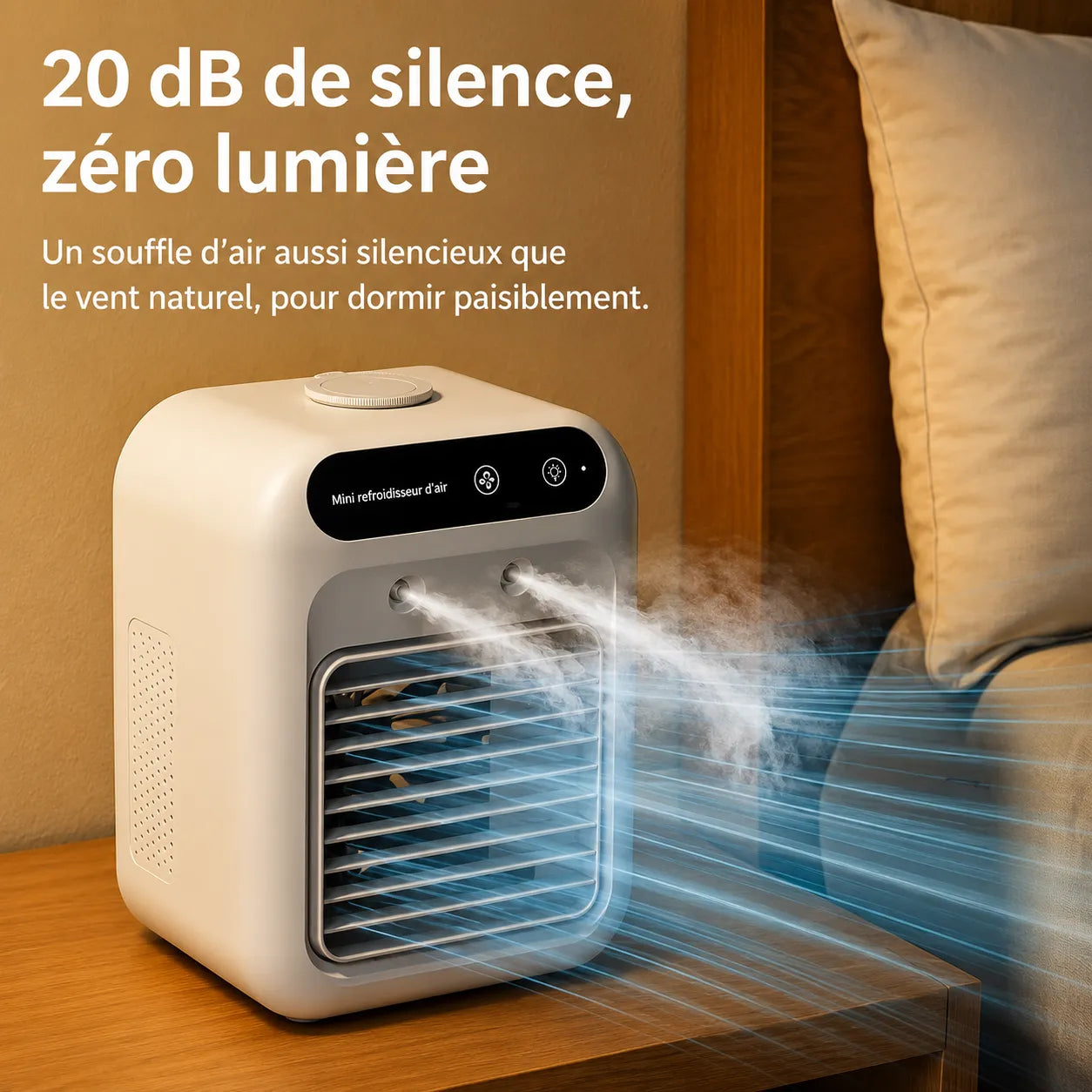 Enfriador de aire portátil 3 en 1 recargable por USB de 500 ml