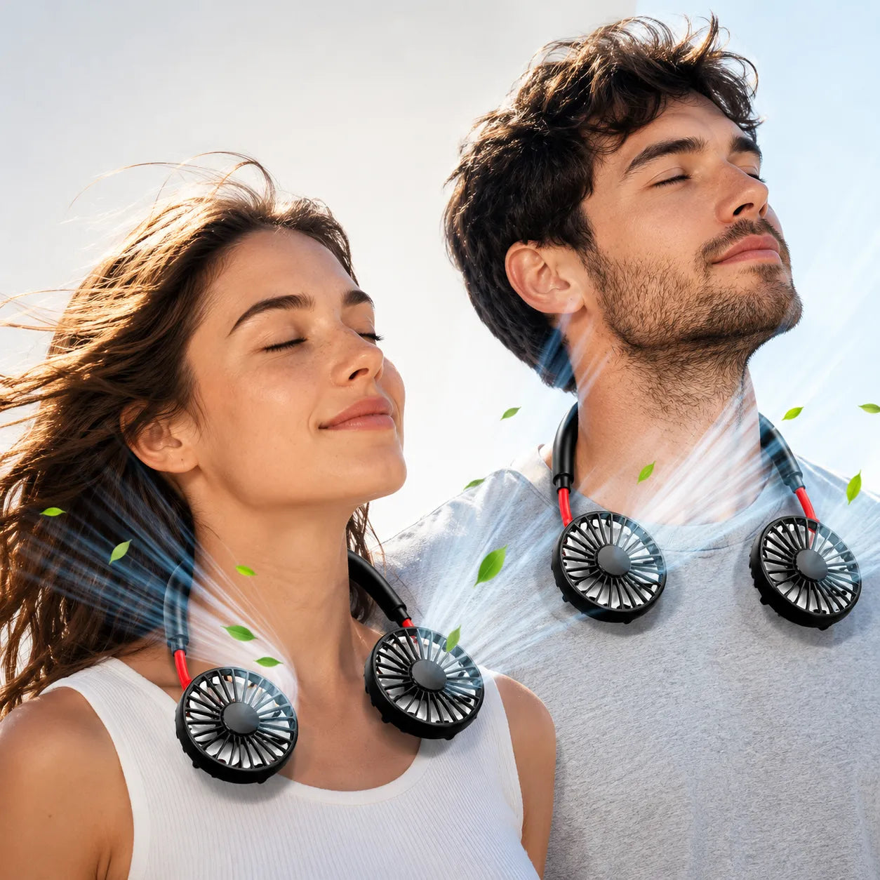 Ventilator de gât portabil reîncărcabil USB cu 3 viteze