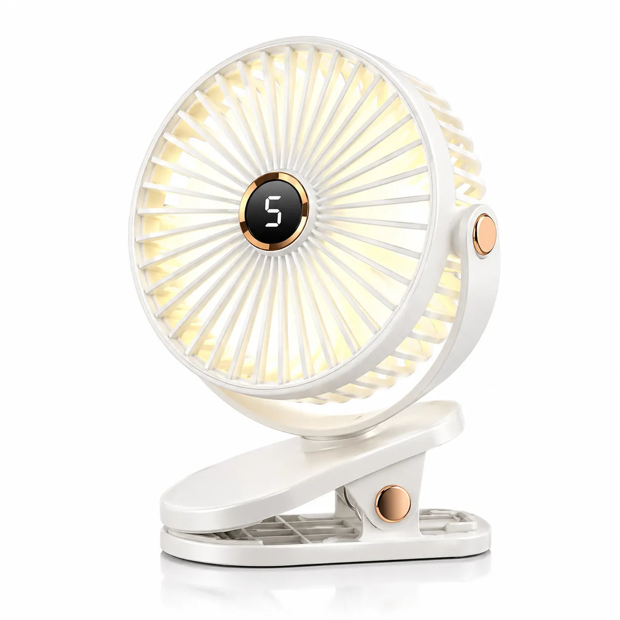 Rechargeable Portable Clip Fan 8000 mAh with LED