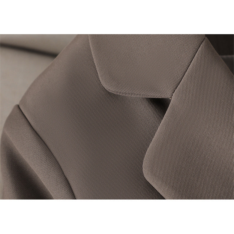 Blazer femme décontracté à coupe droite avec col à revers et boutonnage simple