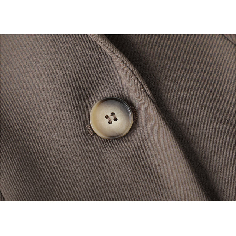 Blazer femme décontracté à coupe droite avec col à revers et boutonnage simple