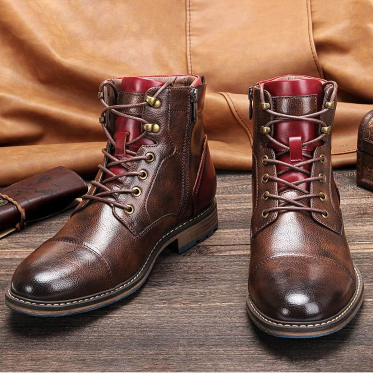 Men's Oxford Ankle Boots, Office, Evening, Durable Leather, Supportive Structure, Comfortable