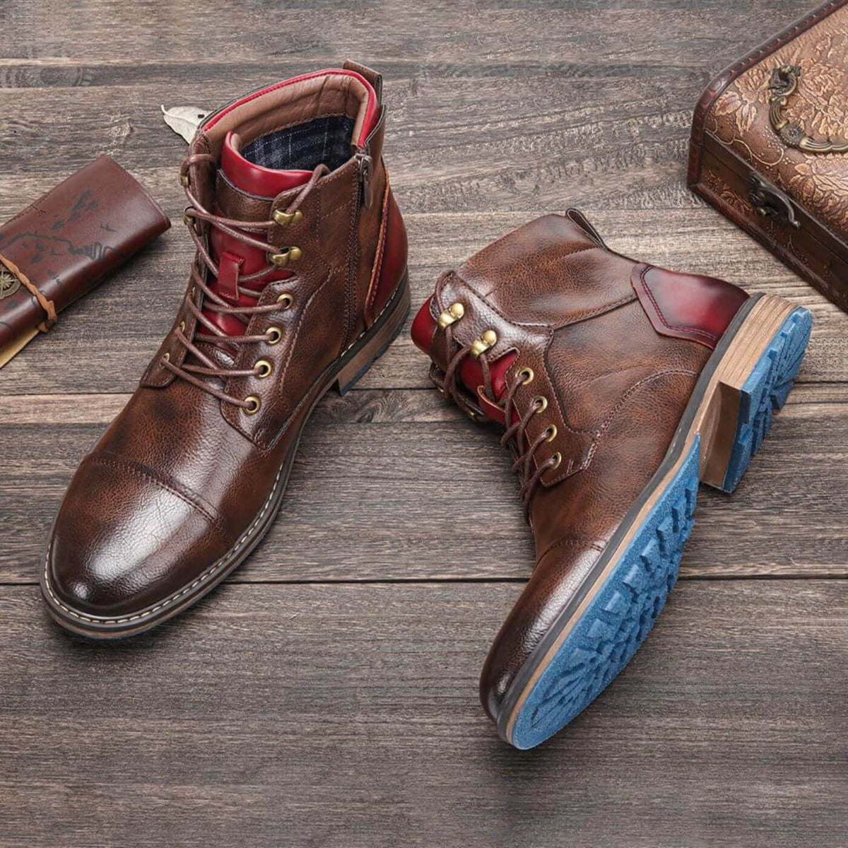 Men's Oxford Ankle Boots, Office, Evening, Durable Leather, Supportive Structure, Comfortable