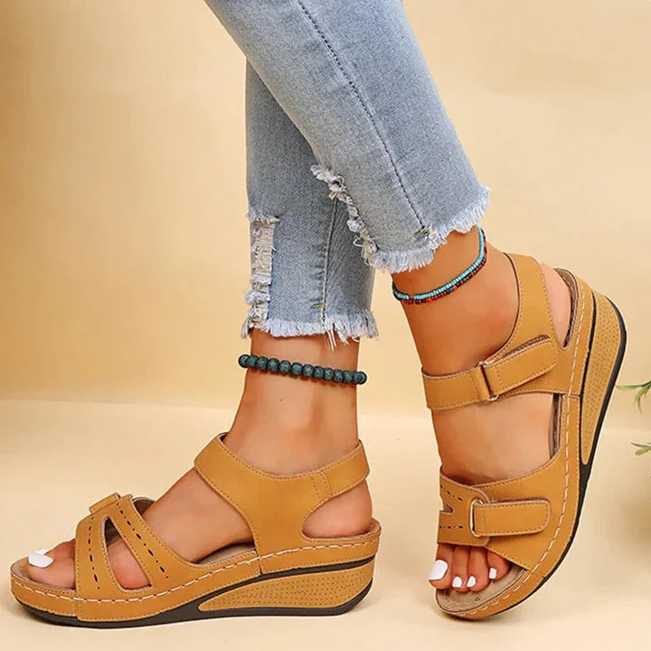 Sandales compensées pour femmes avec maintien — respirantes — marche