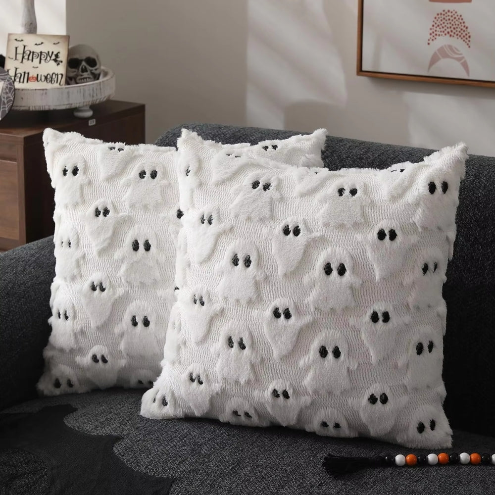 Soft Plush Pumpkin Cushion Cover, Halloween Living Room Décoration