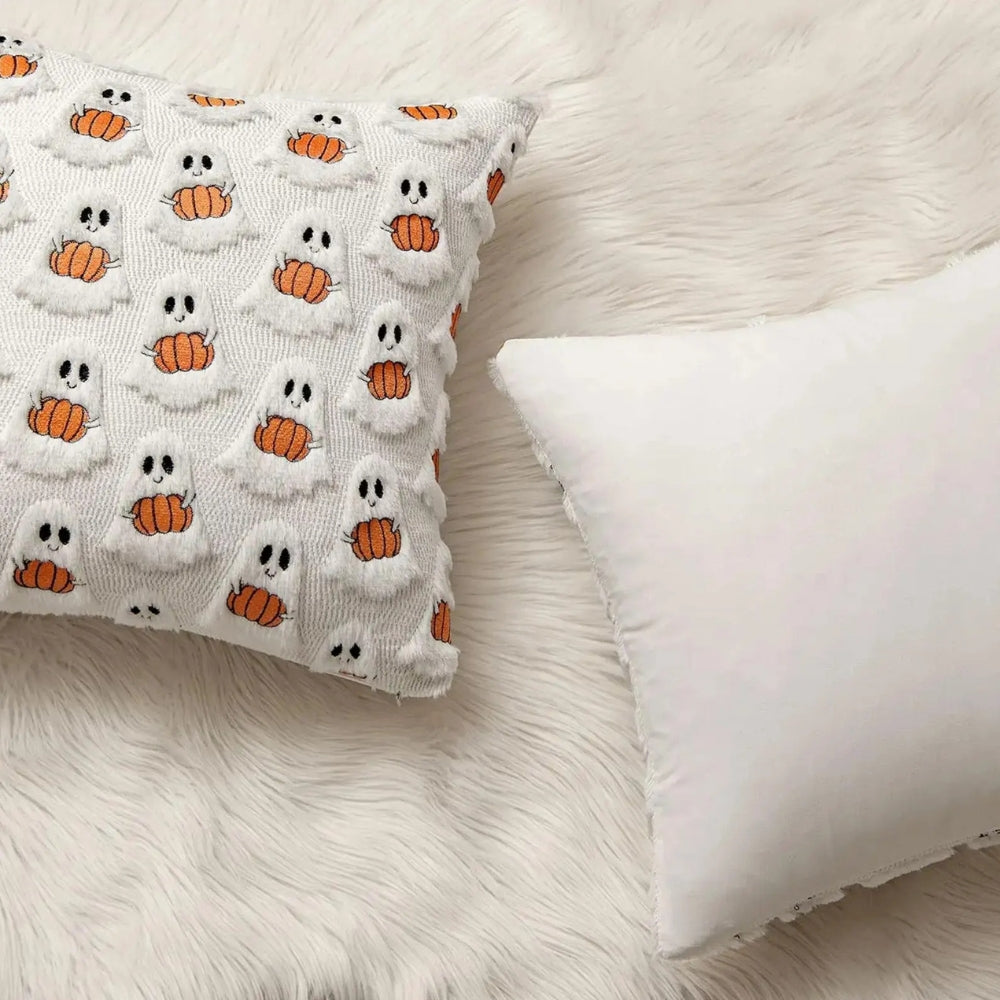 Soft Plush Pumpkin Cushion Cover, Halloween Living Room Décoration