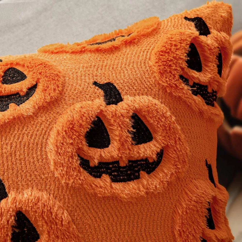 Soft Plush Pumpkin Cushion Cover, Halloween Living Room Décoration