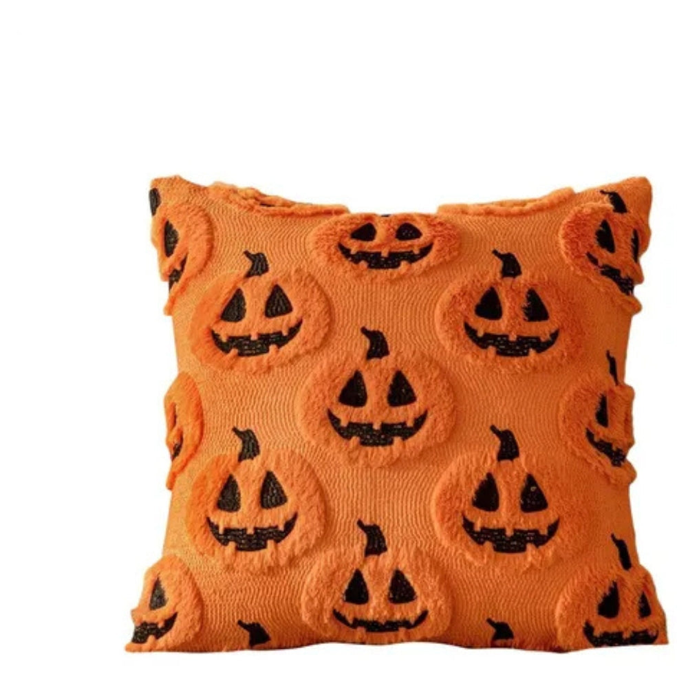 Soft Plush Pumpkin Cushion Cover, Halloween Living Room Décoration