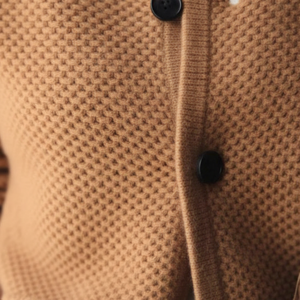 Cárdigan femenino diario de punto con botones, cuello alto, elegante y cómodo