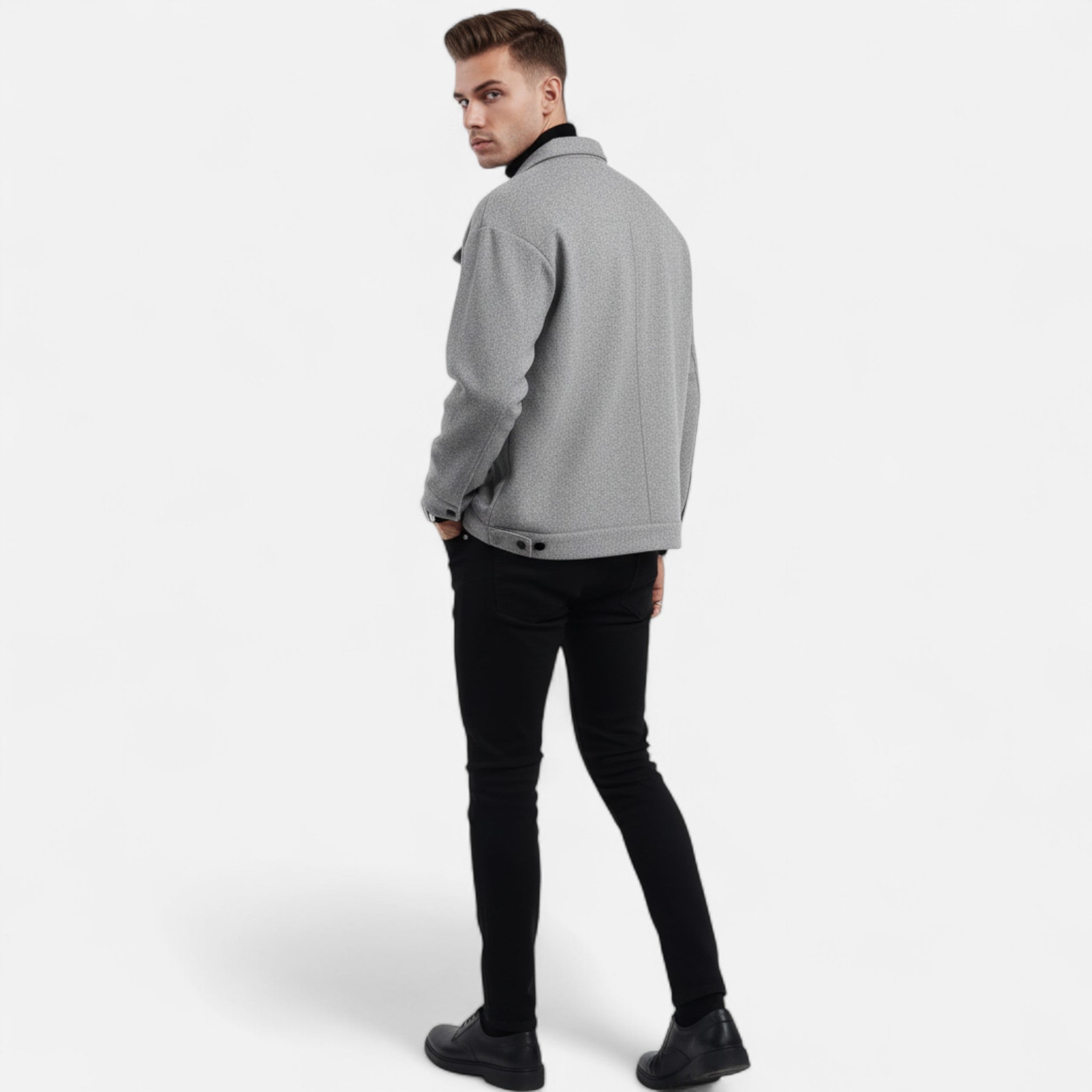 Velclairemode | European Men's Jacket with Lapel Collar for Spring and Autumn