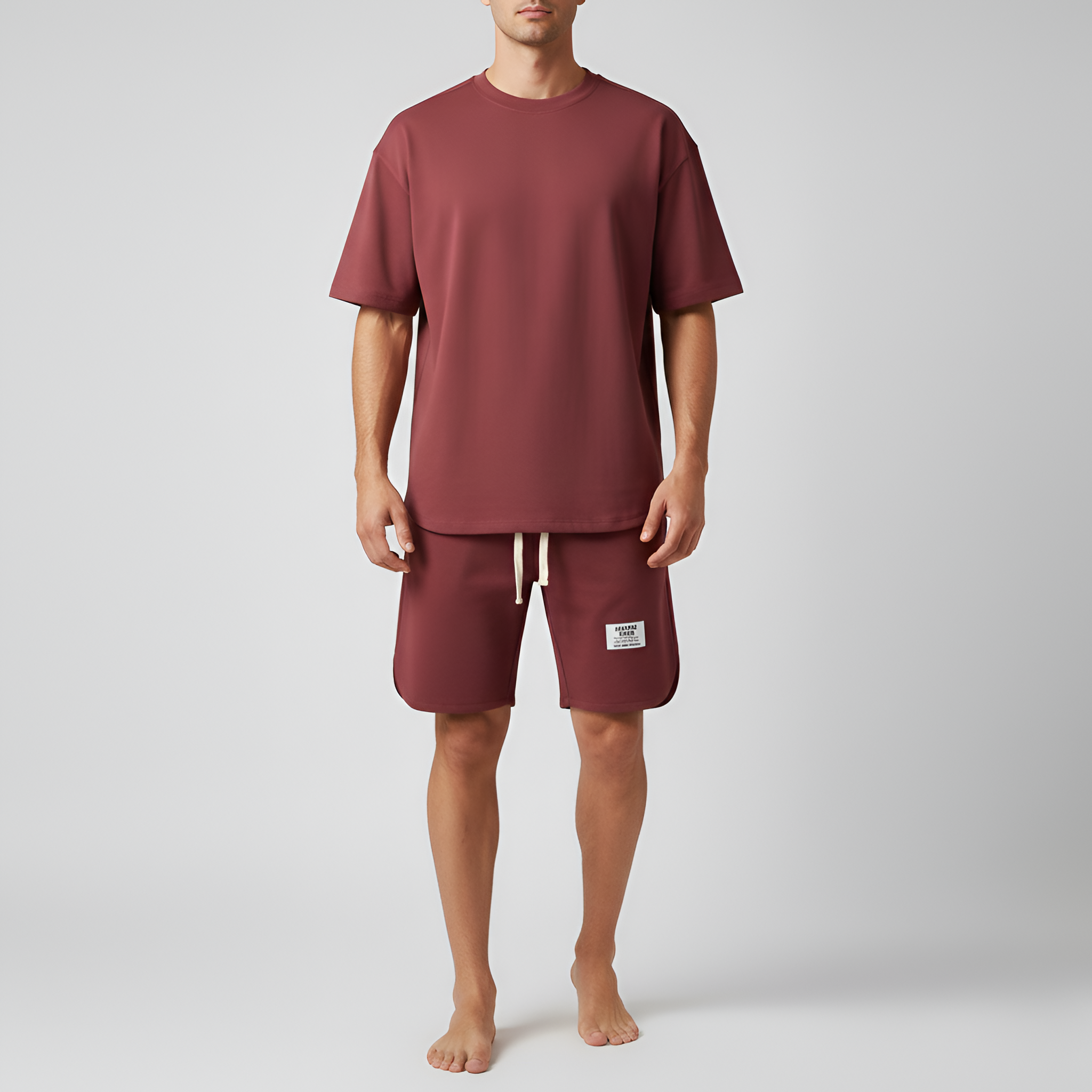Ensemble T-Shirt et Short en Coton à Coupe Standard pour Homme