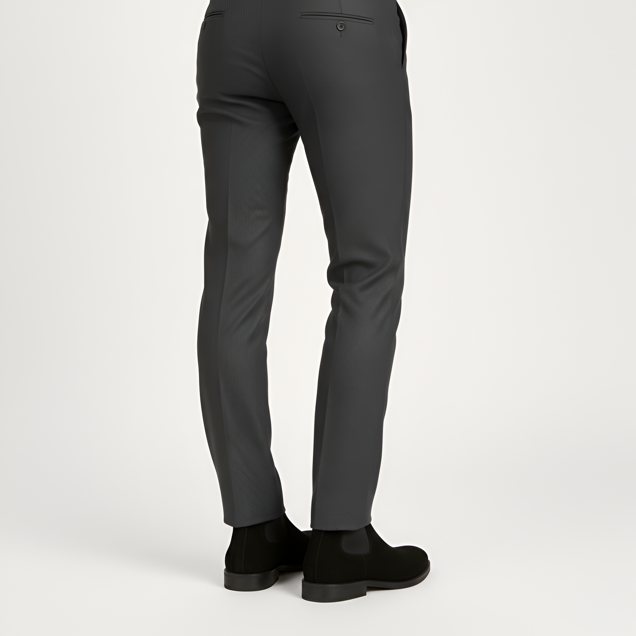 Bottines Chelsea en Daim de Vachette à Bout Pointu et Semelle en Caoutchouc pour Homme