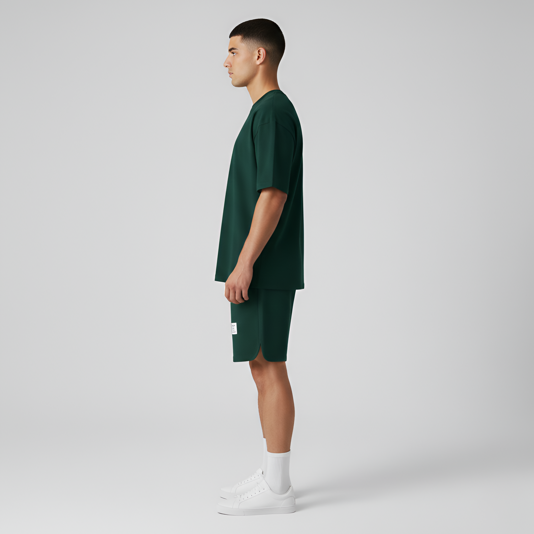 Ensemble T-Shirt et Short en Coton à Coupe Standard pour Homme