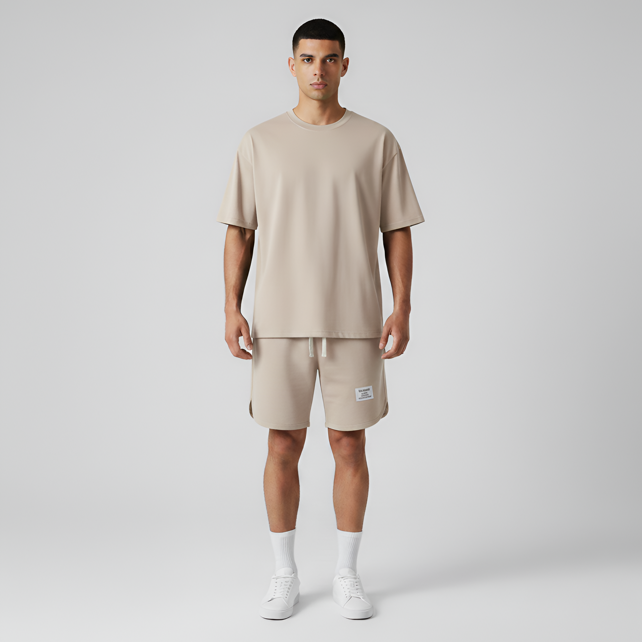 Ensemble T-Shirt et Short en Coton à Coupe Standard pour Homme