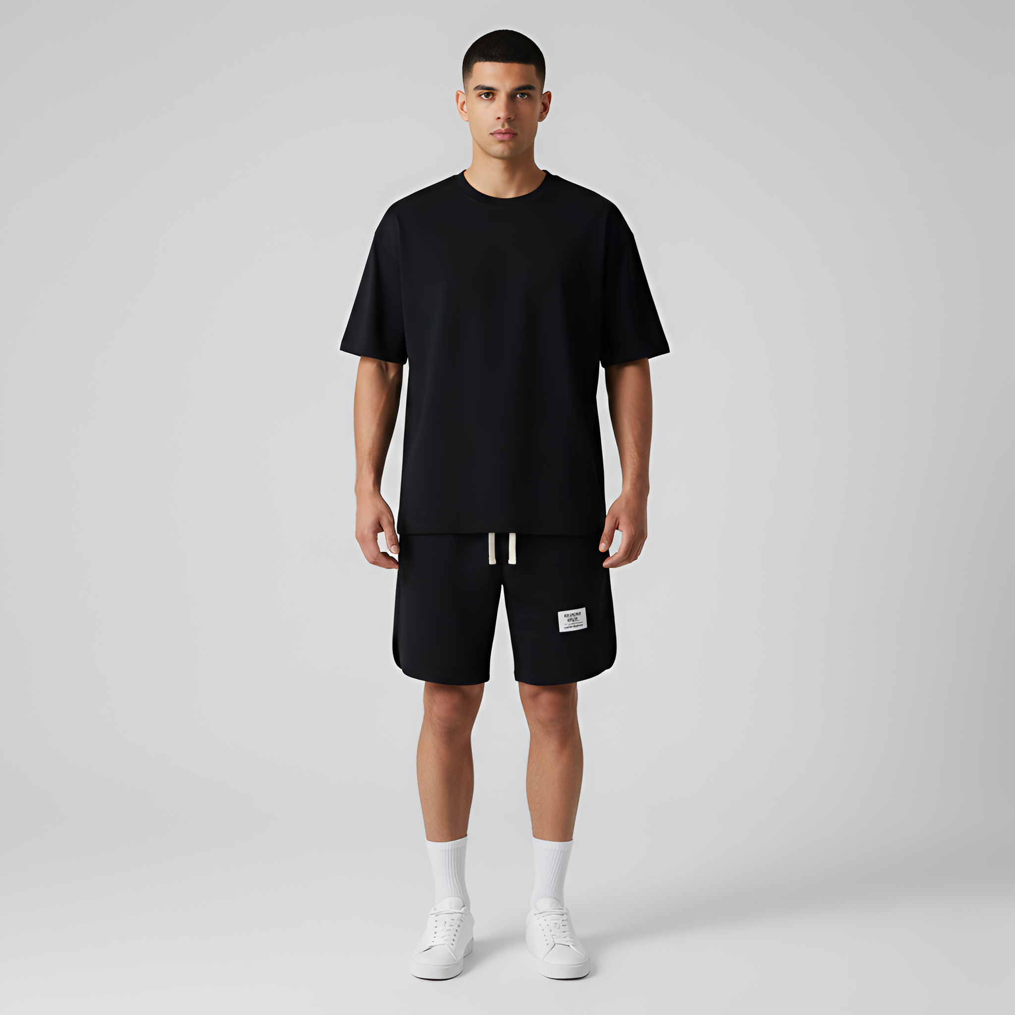 Ensemble T-Shirt et Short en Coton à Coupe Standard pour Homme