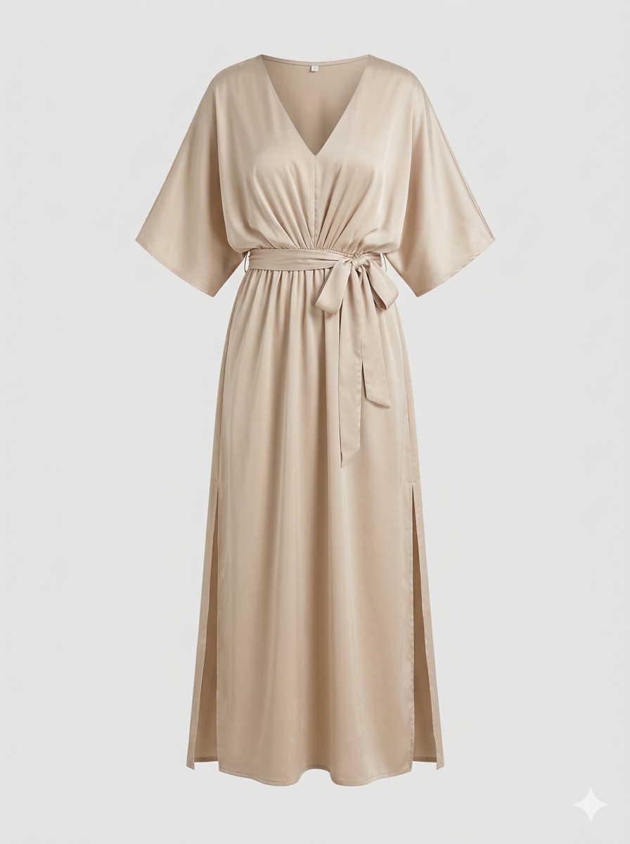 Robe Maxi Fluide À Col V
