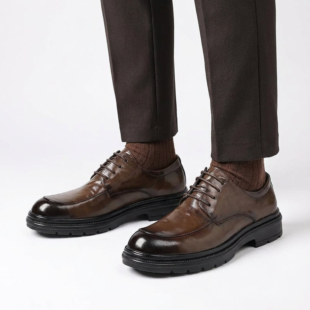 Chaussures Oxford en Cuir PU Imperméables avec Semelle Antidérapante pour Homme