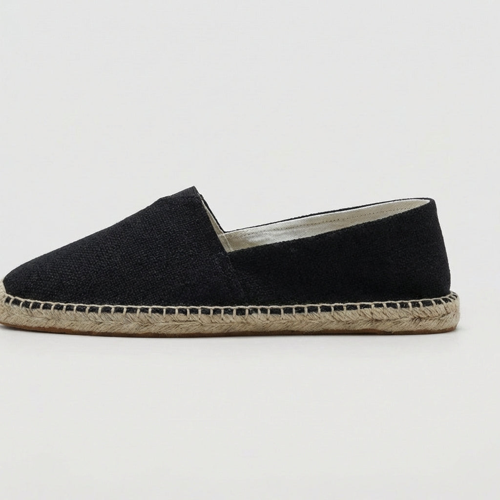 Alpargatas de lino para hombre — mocasines casuales — vacaciones en la playa