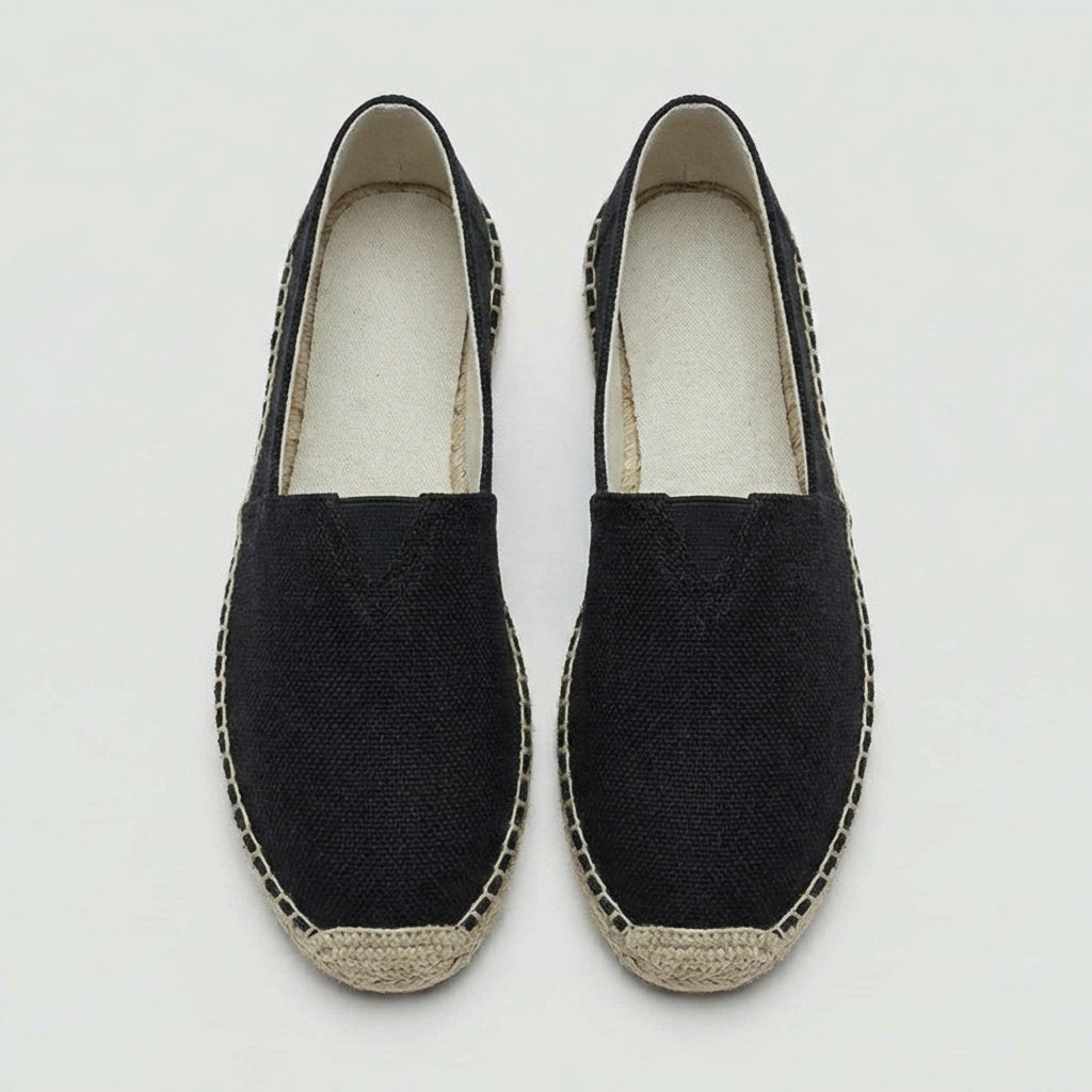 Alpargatas de lino para hombre — mocasines casuales — vacaciones en la playa