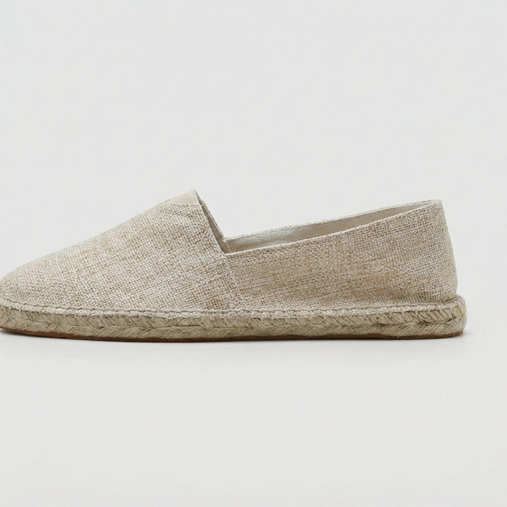 Alpargatas de lino para hombre — mocasines casuales — vacaciones en la playa