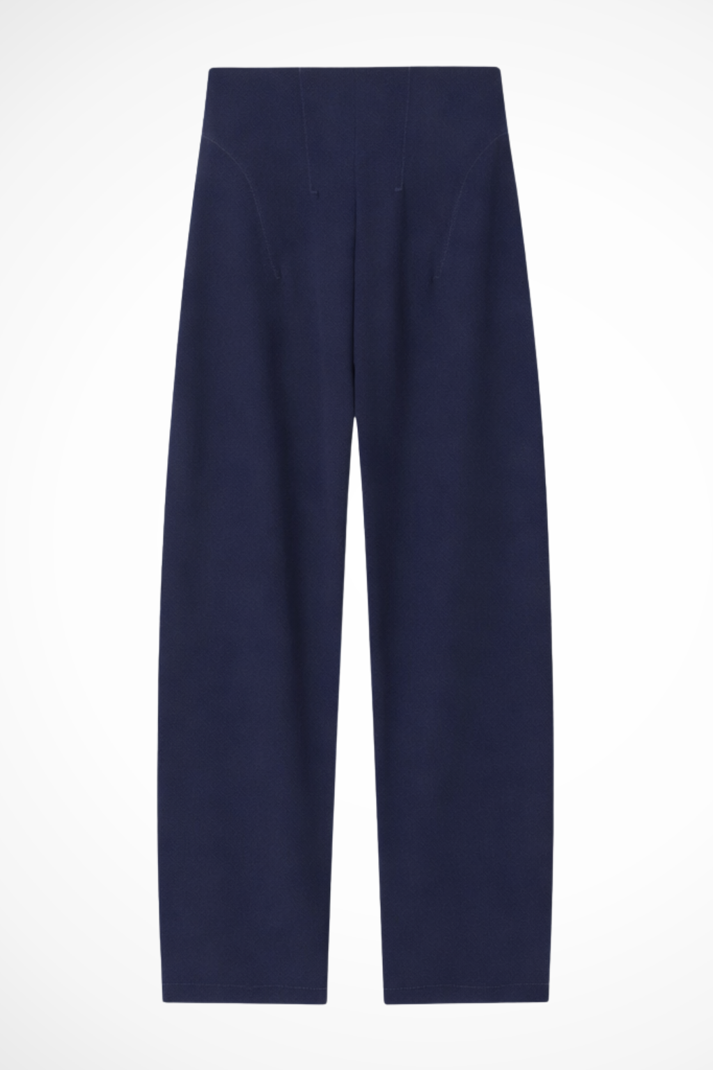 To-delt damekostume med struktureret blazer og elegant flydende bukser