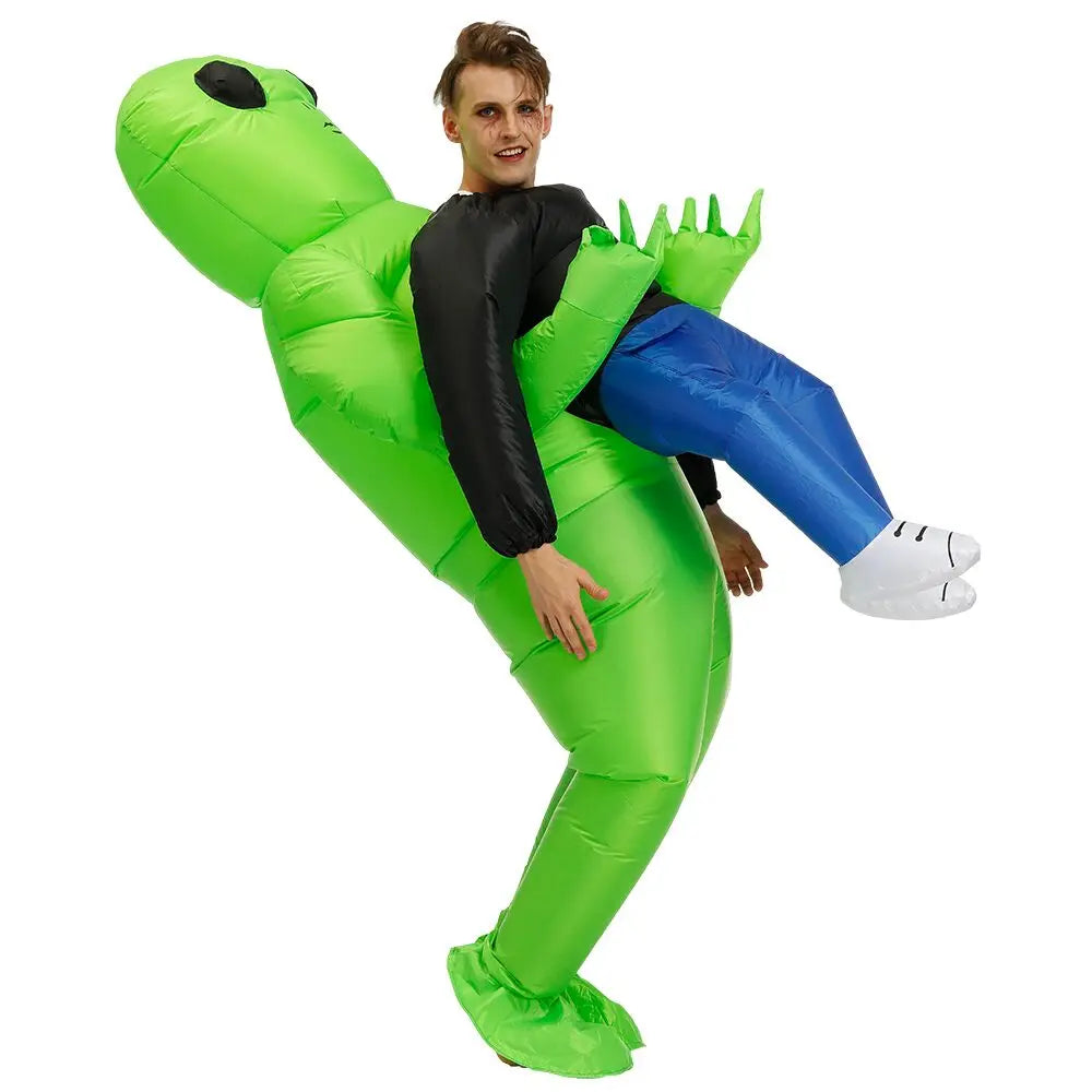 Unisex Inflatable Alien Costume Halloween Cosplay Adult Costume Party Outfit