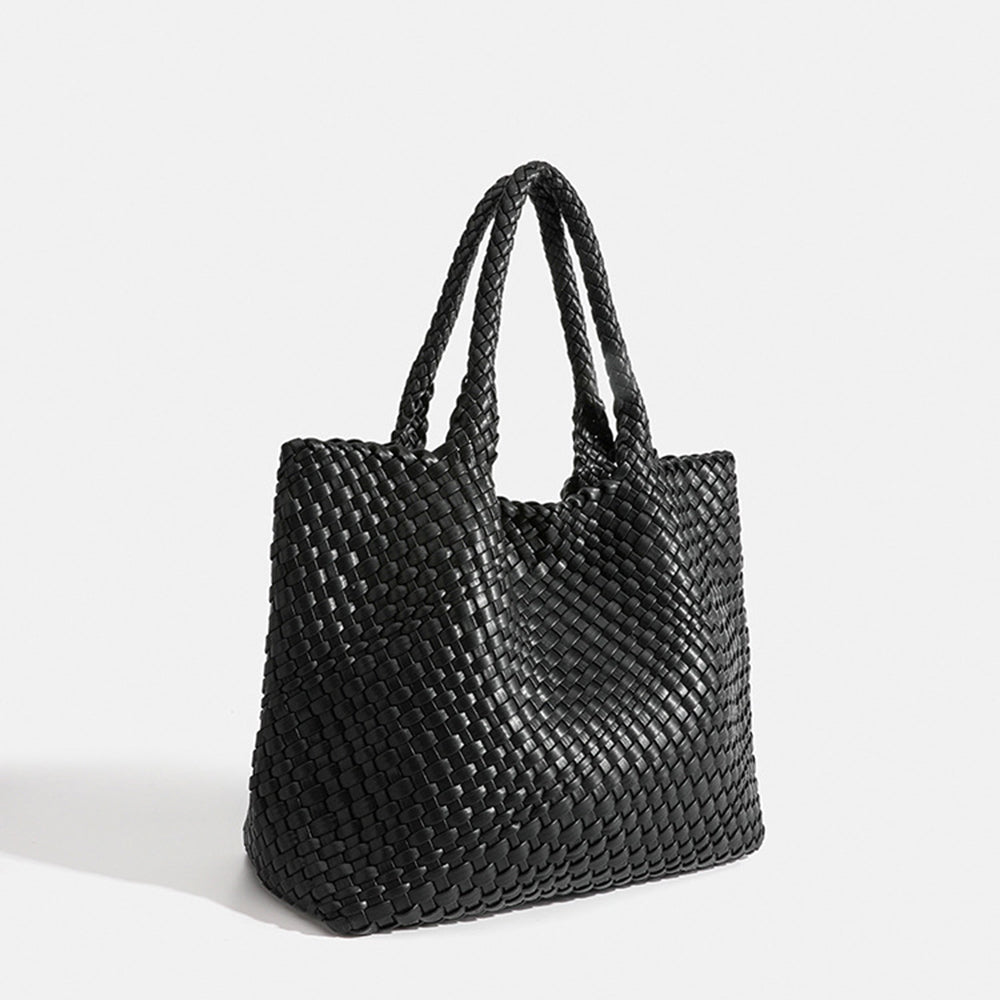 Grand sac cabas femme tressé porté épaule
