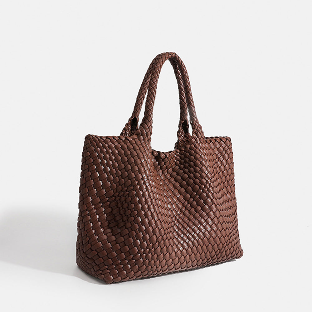 Grand sac cabas femme tressé porté épaule