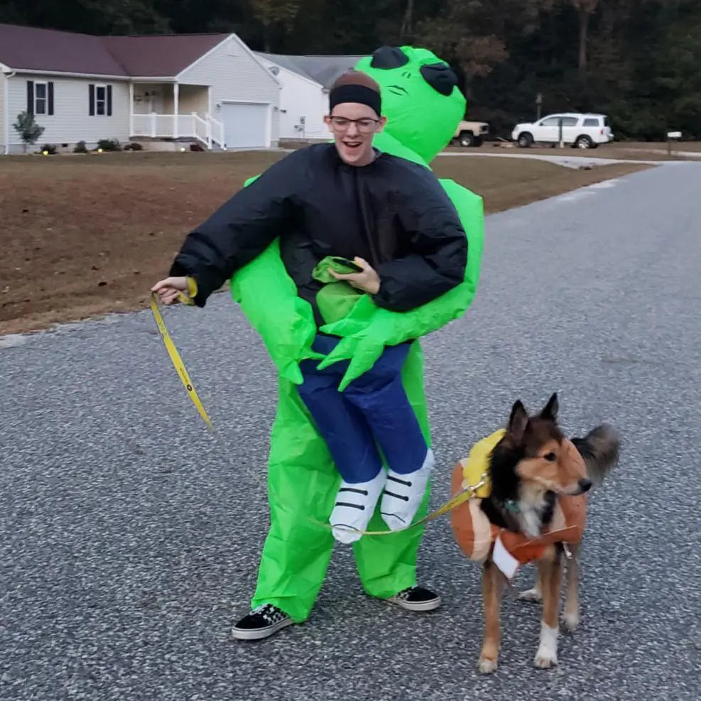 Unisex Inflatable Alien Costume Halloween Cosplay Adult Costume Party Outfit