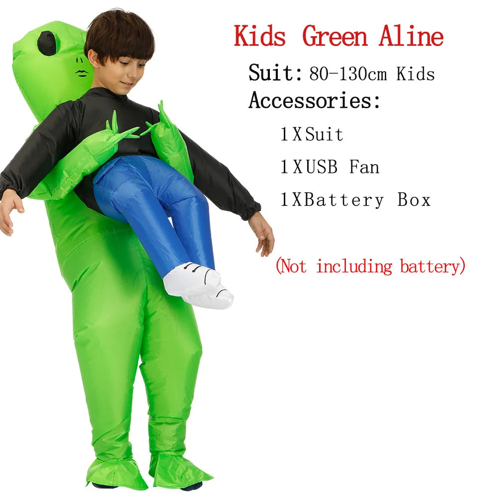 Unisex Inflatable Alien Costume Halloween Cosplay Adult Costume Party Outfit