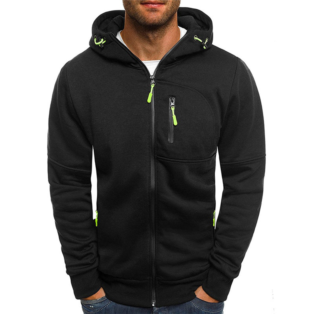 Felpa con cappuccio da uomo, con zip, vestibilità casual e confortevole per tutti i giorni