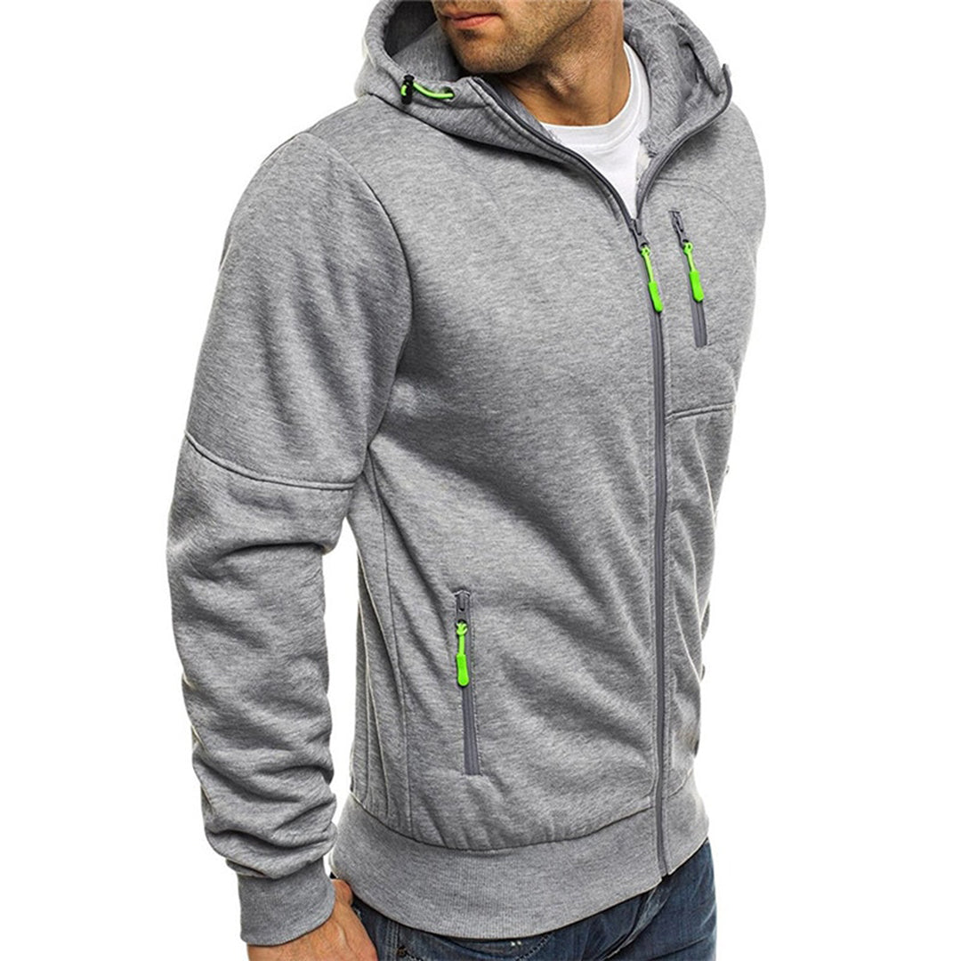 Felpa con cappuccio da uomo, con zip, vestibilità casual e confortevole per tutti i giorni