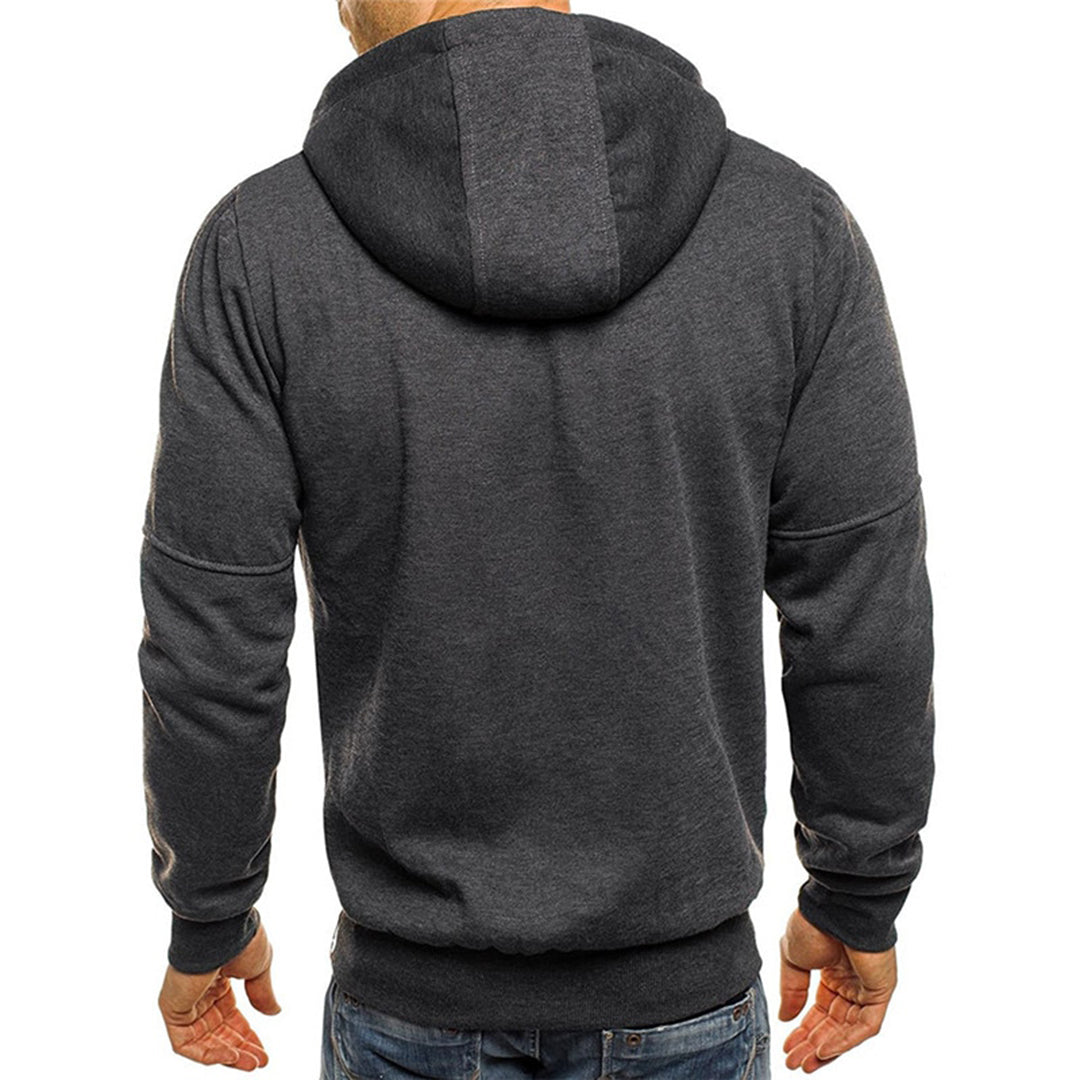Felpa con cappuccio da uomo, con zip, vestibilità casual e confortevole per tutti i giorni